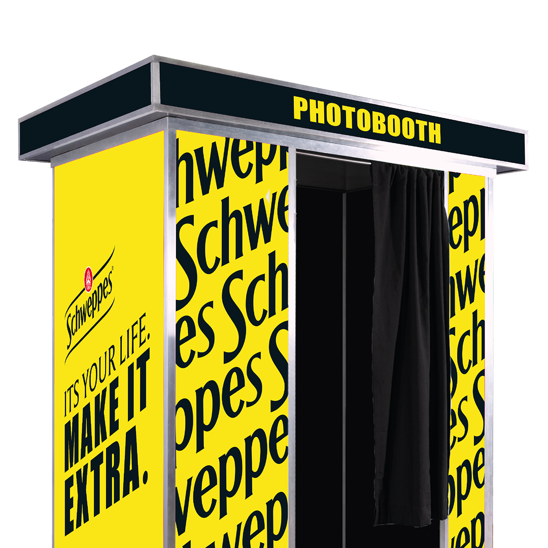 Flash-U Fotokabine gebrandet für Schweppes